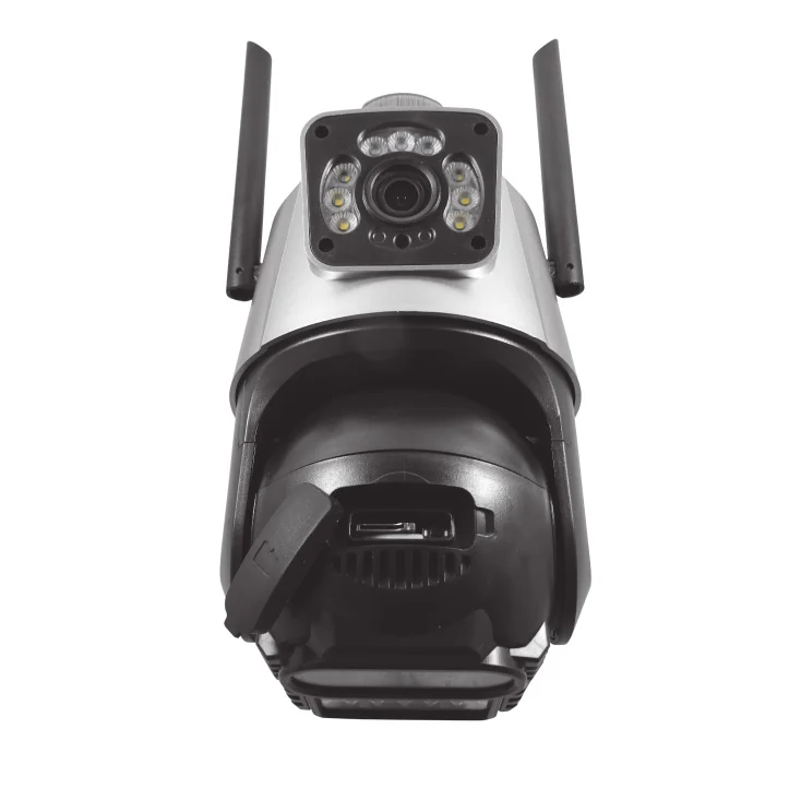 Slika 2 - Spoljna IP Wi-Fi Dual Kamera 3MP + 3MP sa IR Noćnim Vidom, PTZ Rotacijom i Dvosmernim Zvukom – Bežična, IP65, microSD do 256GB
